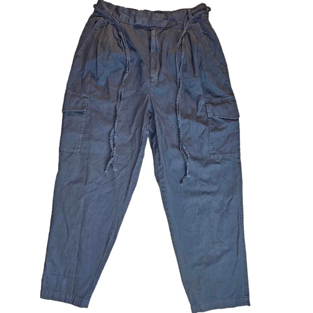 Gap High Rise Straight Leg Pants Dark Charcoal Size 12 Workwear 👖